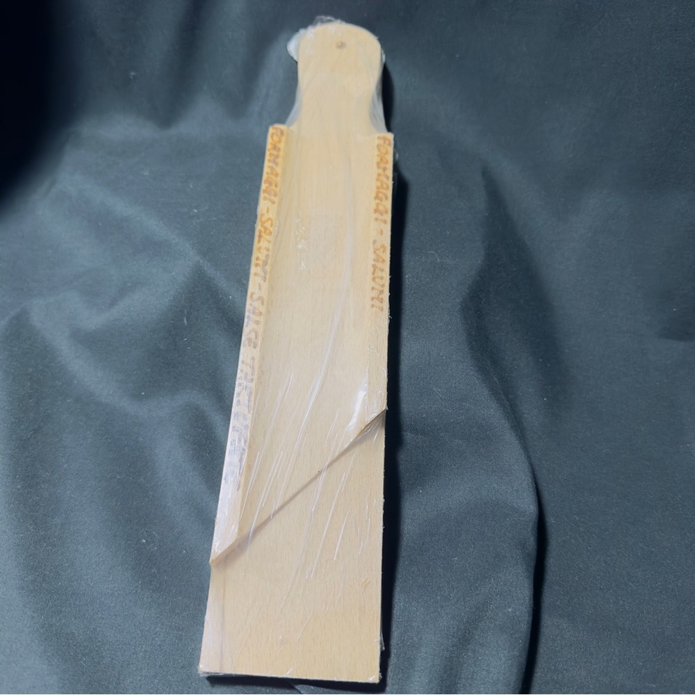Hand Made Italian Wooden Salami Cutting Board NIB 13"x2.5"